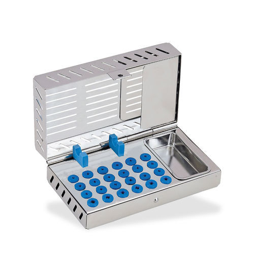 Sterilisierkassette für zahnärztliche Instrumente - CIL 024 004 001 - Chaplet International - Edelstahl / perforiert