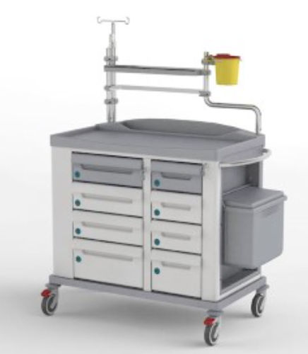 Medizinischer Wagen - KMED-AN1 - Karrel Health Solutions - für Anästhesie / für Instrumente / Abfall