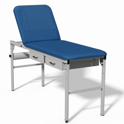 Manuelle Untersuchungsliege - 112  - Plinth Medical - mit verstellbarer Rückenlehne / mit fester Höhe / mit Stauraum