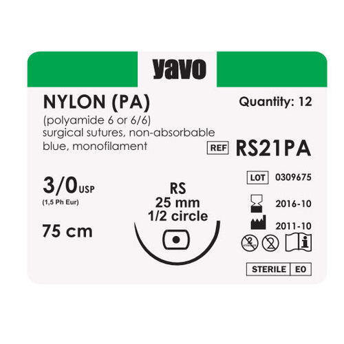 Nicht resorbierbarer Nähfaden - Nylon - Przedsiębiorstwo YAVO - Allgemeinchirurgie / ophthalmische Chirurgie / Plastische Chirurgie
