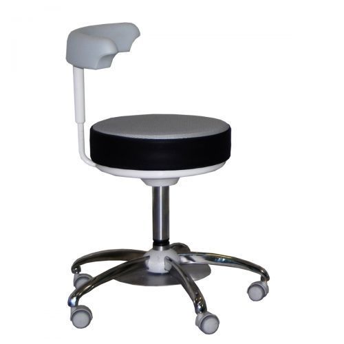 Hocker für Gesundheitseinrichtungen - HP Gel - BTC - Medical Equipment - auf Rollen / mit Rückenlehne / Edelstahl