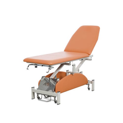 Elektrische Untersuchungsliege - HVE - Sté AMEL - höhenverstellbar / mit verstellbarer Rückenlehne / 2 Ebenen