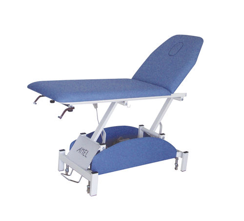 Elektrische Massageliege - Sté AMEL - auf Rollen / mit höhenverstellbarer Rückenlehne / zweiteilig