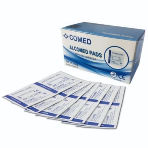 Alkoholtupfer - Alcomed - COMED - Baumwolle / 100er-Packung / Baumwolle