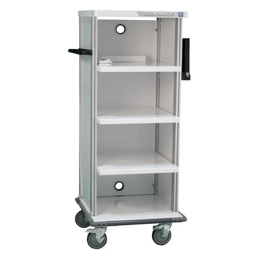 Medizinischer Wagen - Featherweight® Single Tower - PHS West - für Endoskopie / für Transport / mit Regal