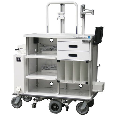 Medizinischer Wagen - Featherweight® Motorized Double - PHS West - für Endoskopie / für Transport / mit Schublade