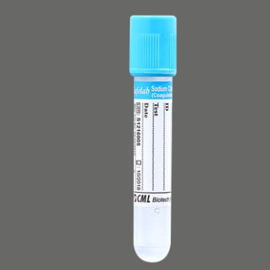 Probenahmeröhrchen für die Gerinnungsdiagnostik - SLD - Nac	 - CML Biotech - zylinderförmig / Blut / mit Natriumcitrat