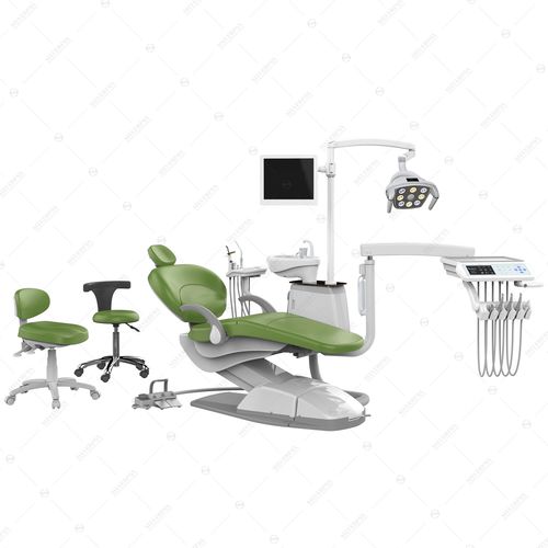 Dentaleinheit mit elektrisch bedientem Stuhl - 8000B - Silverfox Corporation Limited - mit Instrumententräger / mit Licht