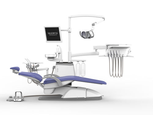 Dentaleinheit mit elektrisch bedientem Stuhl - 8000C-SRS0 - Silverfox Corporation Limited - mit Instrumententräger / mit Licht
