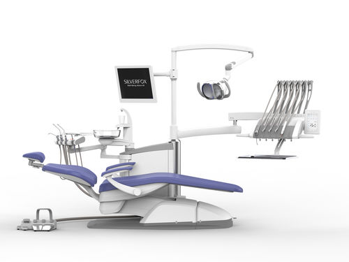 Dentaleinheit mit elektrisch bedientem Stuhl - 8000C-SRSO - Silverfox Corporation Limited - mit Instrumententräger / mit Licht