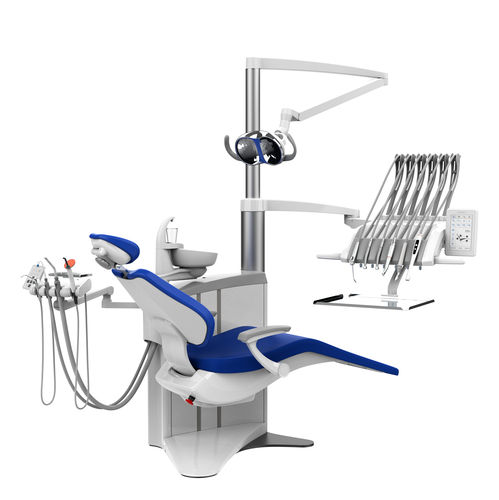 Dentaleinheit mit elektropneumatischem Stuhl - S8 - Silverfox Corporation Limited - beidhändig / mit flexiblem Kopfstück / mit Monitor