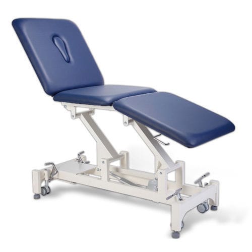 Elektrische Massageliege - ME4600 - Mettler Electronics - auf Rollen / mit höhenverstellbarer Rückenlehne / dreiteilig