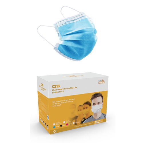 Schalenförmige OP-Maske - QS  - USM Healthcare Medical Devices Factory - blau / rosa / schwarz