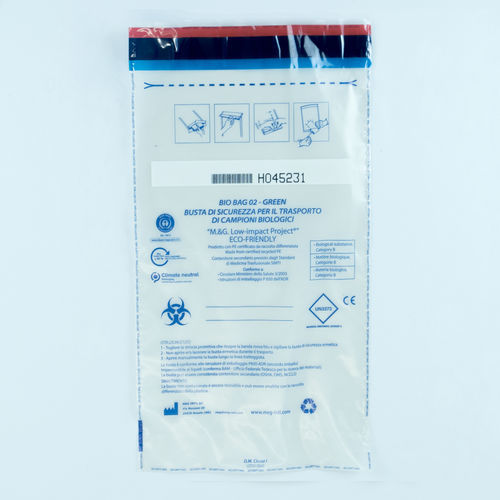 Verpackungsbeutel für Gefahrstoffe -  02 GREEN - M.&G. INTL srl - für biologische Produkte / für biologische Proben / Kunststoff