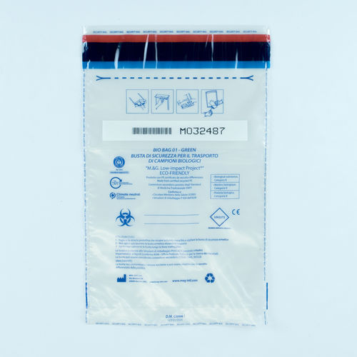 Verpackungsbeutel für Gefahrstoffe - 01 GREEN - M.&G. INTL srl - für biologische Produkte / für biologische Proben / Kunststoff
