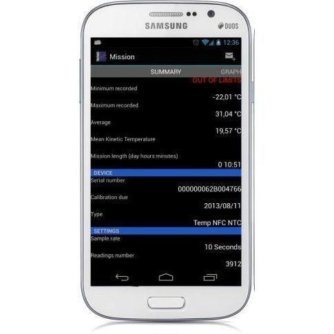 Android-Applikation / für Blutbanken - OMB.-T - M.&G. INTL srl - für Kältekette / für Temperaturaufzeichner / für Transfusionszentrum