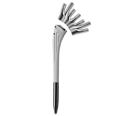 Revisions-Hüftschaftprothese - OPTIMAL® - Amplitude Surgical - zementfrei / rechts / links