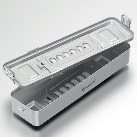 Sterilisationscontainer für Instrumente - Endo Model - Asel Medikal - für Endoskope / mit Filter / anodisiertes Aluminium