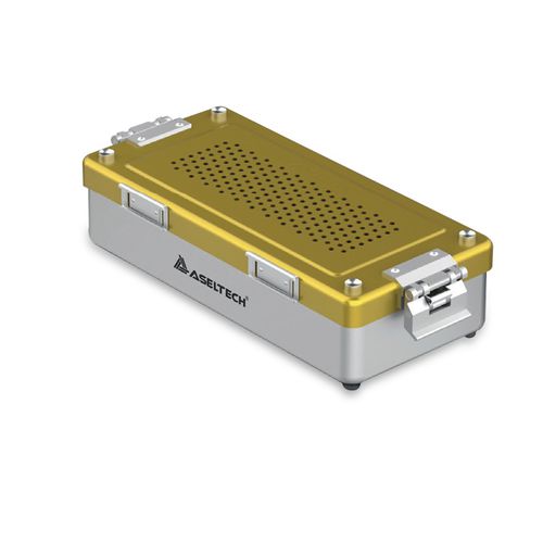 Sterilisationscontainer für Instrumente - Mini Model - Asel Medikal - mit Filter / anodisiertes Aluminium / Aluminium