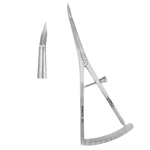 Dental-Messschieber - LD23-107 - Lenox Instrumentation - Castroviejo / gebogen