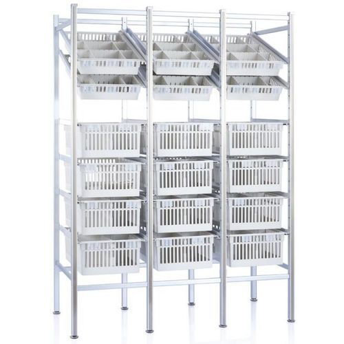 Regal mit 3 Regalbrettern - P3901 - Sichuan Yufeng Medical Equipment Co., Ltd. - für Behälter / für Körbe / für Apotheken