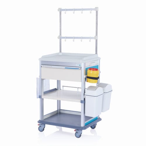 Medizinischer Wagen - W3718 - Sichuan Yufeng Medical Equipment Co., Ltd. - für Instrumente / Abfall / Pflege