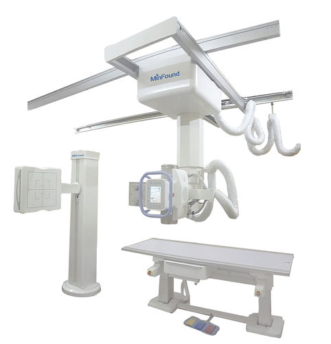 Digitales Röntgensystem - ScintCare DR380B - MinFound Medical Systems - für multifunktionale Röntgenaufnahmen / mit bodenstehendem Bucky / mit Schwenkarm-Säulen