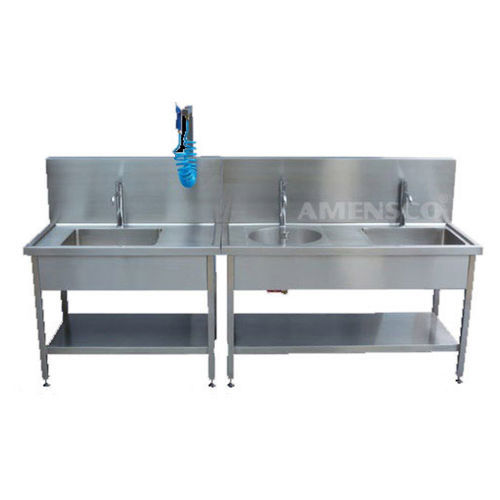 Klarspül-Reinigungsstation - EWS  - AMENSCO MEDICAL TECHNOLOGIES - für Endoskope / Edelstahl / mit Waschbecken