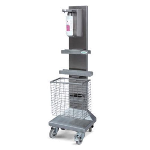 Hygienestation auf Rollen - MHS 10 - AMENSCO MEDICAL TECHNOLOGIES - mit Desinfektionsgelhalter / mit Korb / mit Handschuhbox