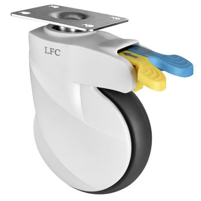 Rad für Krankenhausbett - E202D-P - Longfen Caster - Gummi / mit Bremse