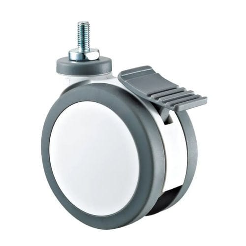 Rad für Krankenhausbett - M421-075DT	 - Longfen Caster - für Krankenhauswagen / Polyurethan / mit Bremse