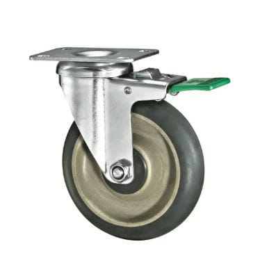Rad mit Bremse - M106-125DP - Longfen Caster - Polypropylen