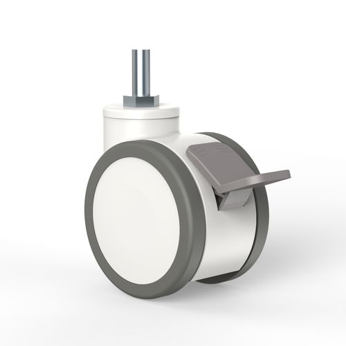 Rad mit Bremse - T06PUP100A11A - TKS Casters - Polyurethan / Polyamid / schwenkbar
