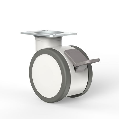 Rad mit Bremse - T06PUP100C06A - TKS Casters - Polyurethan / Polyamid / schwenkbar