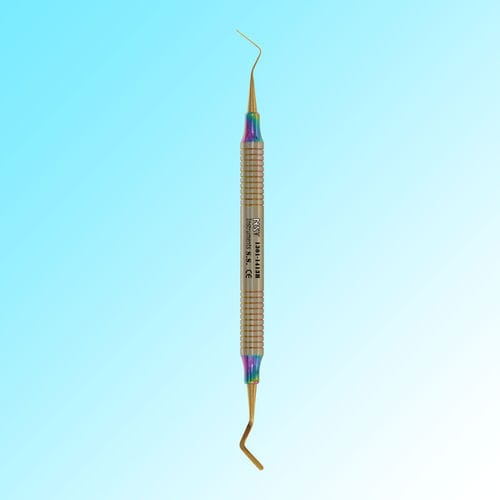 Spatel für Dentalkomposit - 1301-1413 - New Surgical Instruments Co. - doppelt / Edelstahl / Heidemann