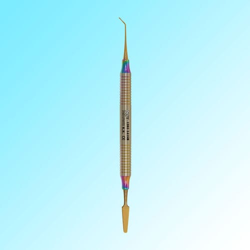 Spatel für Dentalkomposit - 1301-1415 - New Surgical Instruments Co. - doppelt / autoklavierbar / Heidemann