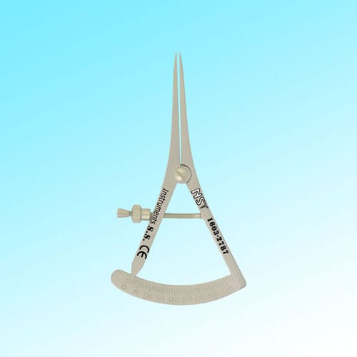 Dental-Tiefenmessgerät-Messschieber -  1603-2785 - New Surgical Instruments Co. - Castroviejo / rechtsseitig / mit Zifferblatt-Anzeige