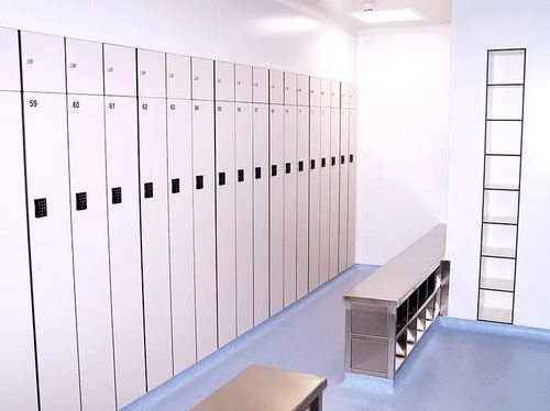 Lagerfach - Albian Group - für Reinraum / mit Tür / weiß