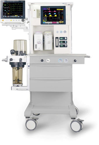Anästhesiearbeitsplatz auf Wagen - APUS x2 - aXcent medical - Atmungsmonitoring / mit Ventilator