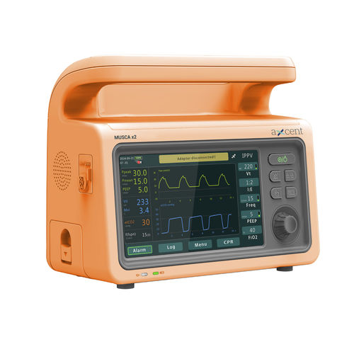 Notfallbeatmungsgerät - MUSCA x2  - aXcent medical - elektronisch / Transport / CPAP