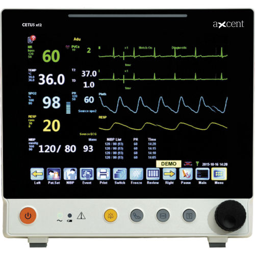 Tragbarer Patientenmonitor - CETUS x12 - aXcent medical - EKG / RESP / TEMP