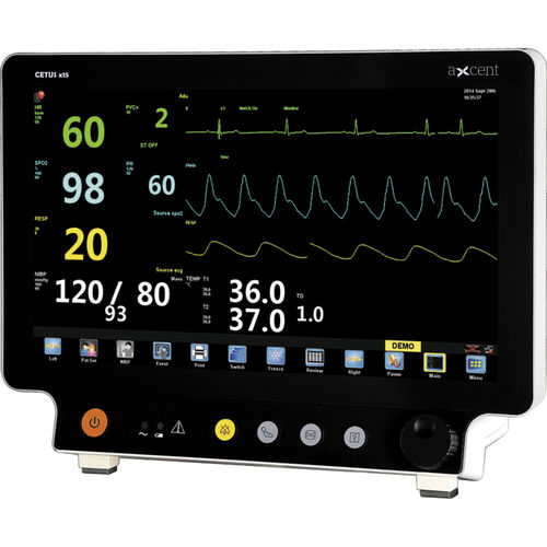 Tischgerät-Patientenmonitor - CETUS x15 - aXcent medical - EKG / RESP / SpO2