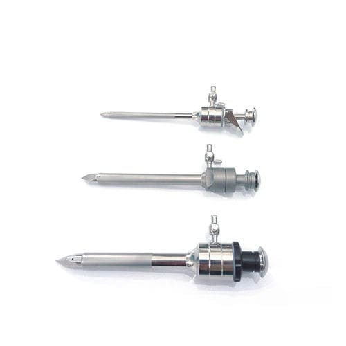 Laparoskopischer Trokar - 801.008.1 - Zhejiang Geyi Medical Instrument - mit Klinge / mit Einblaseport / mit Verschlussstopfen