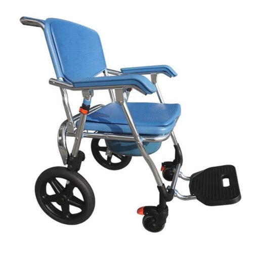 Garderobenstuhl mit Eimer - Jianlian Homecare Products - auf Rollen / mit Fußstütze / zusammenklappbar