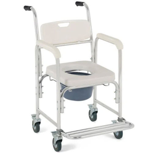 Garderobenstuhl mit Eimer - JL3000 - Jianlian Homecare Products - Toilette / mit Fußstütze / zusammenklappbar