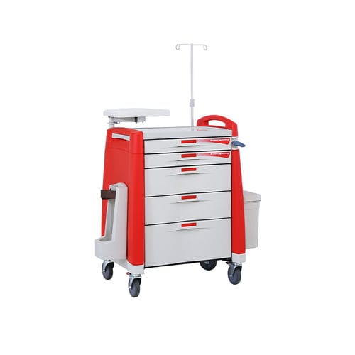Notfallwagen - AG-ET004A1  - Jiangsu Aegean Technology - für Defibrillator / Hilfs / Aluminium