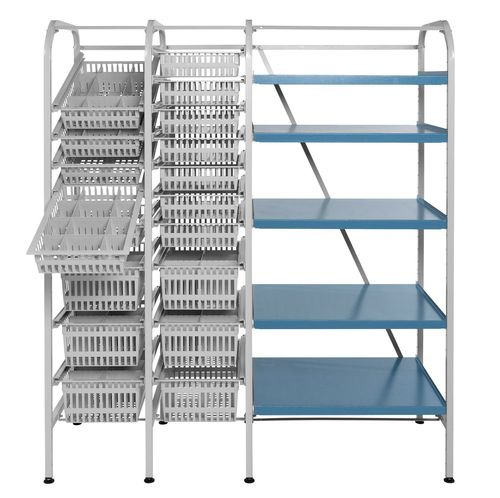 Modulares Regal - AIR'STOCK   - WEPPES Solutions - für Körbe / offene Bauweise / Schienen