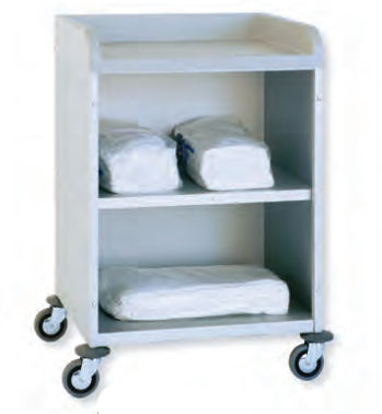 Verteilungs-Sackhalterwagen - AISY-CART 1 - WEPPES Solutions - mit 2 Regalbrettern / mit Platte
