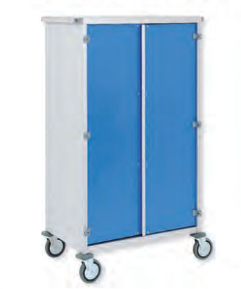 Verteilungs-Sackhalterwagen - AISY-CART 3 - WEPPES Solutions - mit Platte / 2-türig