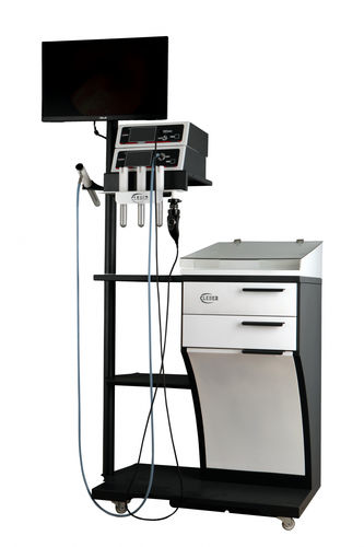 HNO-Arbeitsstation - PARMA-K1 - Clebermed - mit Monitor / mit Schubladen / auf Rollen